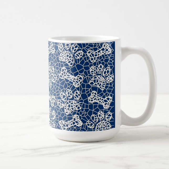 Dog Paws and Bones Faux Lace Art Print Coffee Mug (Right)