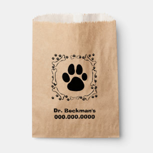 Dog Paws and Dog Bones Favour Bag