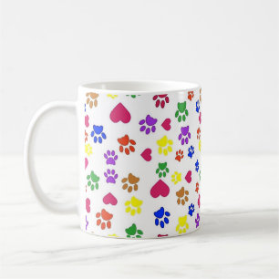 Dog Paws and Hearts,  Coffee Mug