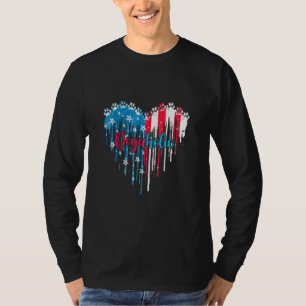 Dog Paws Art Dogaholic-American Flag For Independe T-Shirt