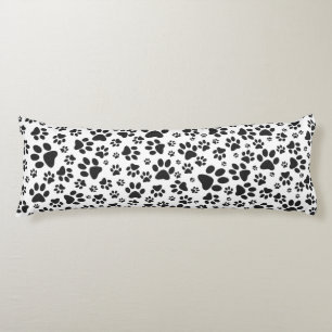 Dog Paws Black and White Polka Dot Body Cushion
