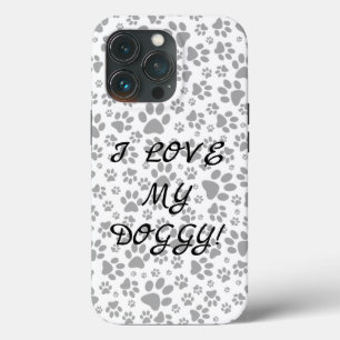 Dog Paws Black and White Polka Dot Case-Mate iPho iPhone 13 Pro Case