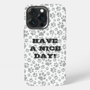 Dog Paws Black and White Polka Dot Case-Mate iPho iPhone 13 Pro Case