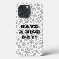 Dog Paws Black and White Polka Dot Case-Mate iPho