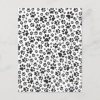 Dog Paws Black and White Polka Dot