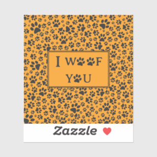 Dog Paws Black & White Polka Dot on dahlia orange