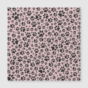 Dog Paws Black & White Polka Dot on pink charlotte
