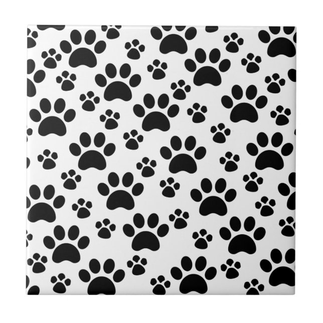 Dog Paws Ceramic Tile (Front)
