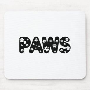 Dog Paws Custom Text Mouse Pad