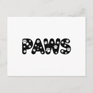 Dog Paws Custom Text Postcard