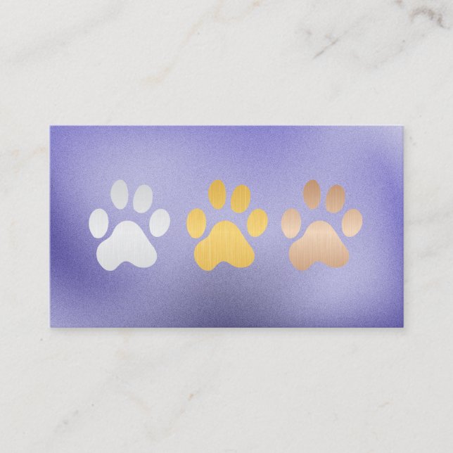 Dog Paws Footprints | Animal Care Business Card (Front)