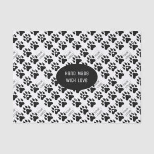 Dog Paws Minimal Modern Text and Logo Tissue Paper