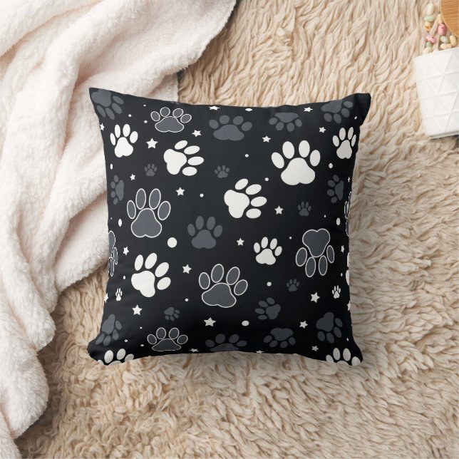 Dog Paws Pattern – Funny Gift for Pet Lovers Cushion (Blanket)