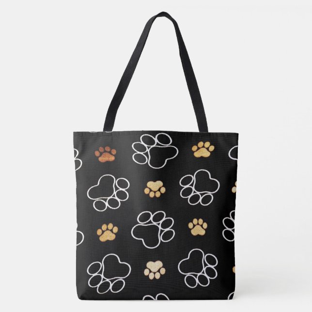 Dog Paws pattern Tote Bag (Front)