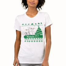 Dog Peeing on Snowman Ugly Christmas Sweater City