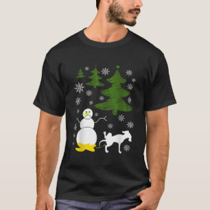 Dog Pees on Snowman Ugly XMas Sweater