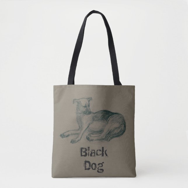 Dog. Pencil drawing. Tote Bag (Front)