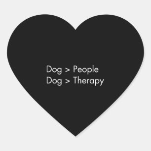 Dog People Dog Therapy Heart Sticker