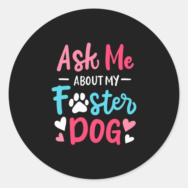 Dog performance  classic round sticker (Front)