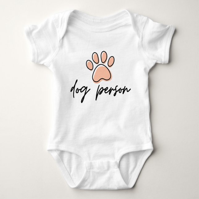 Dog Person Cute Paw Baby Bodysuit (Front)