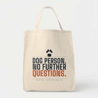 Dog Person. No Further Questions. | Funny Dog Tote Bag