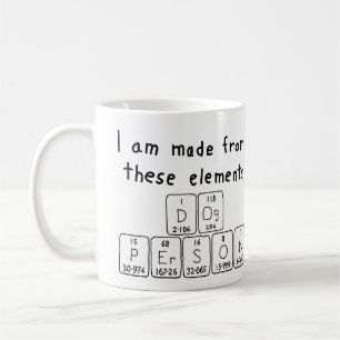 Dog Person periodic table name mug