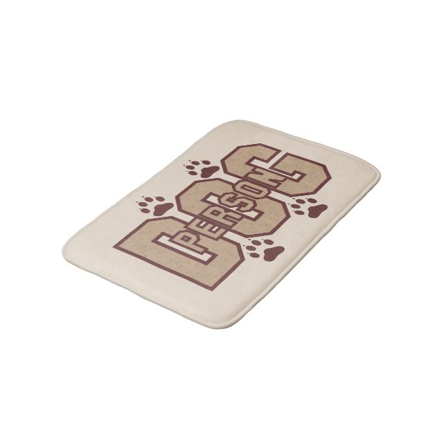 Dog Person With Paws Bath Mat (Angled)