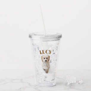 Dog Personalised Acrylic Tumbler with Custom Name