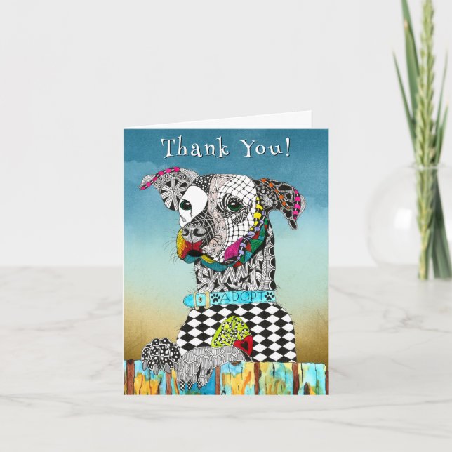 Dog Pet Adoption and Rescue Greeting Card (Front)