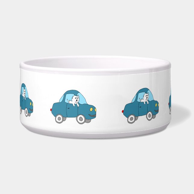Dog pet bowl that brings a smile (Front)
