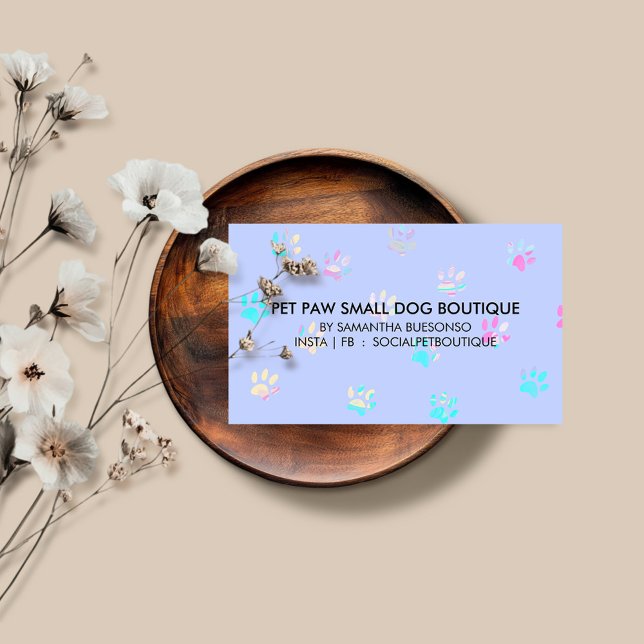 Dog Pet Grooming Design purple lilac Business Card (Creator Uploaded)