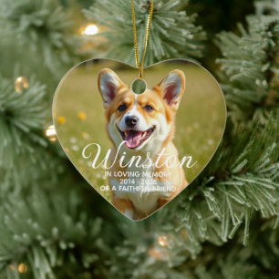Dog Pet Loss Memorial Ceramic Ornament