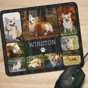 Dog Pet Lover Mum Dad Photo Collage Mouse Pad