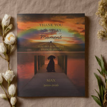 Dog Pet Memorial Card Rainbow Bridge Sympathy Loss
