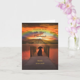 Dog Pet Memorial Card Rainbow Bridge Sympathy Loss