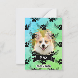 Dog Pet Memorial Custom Card