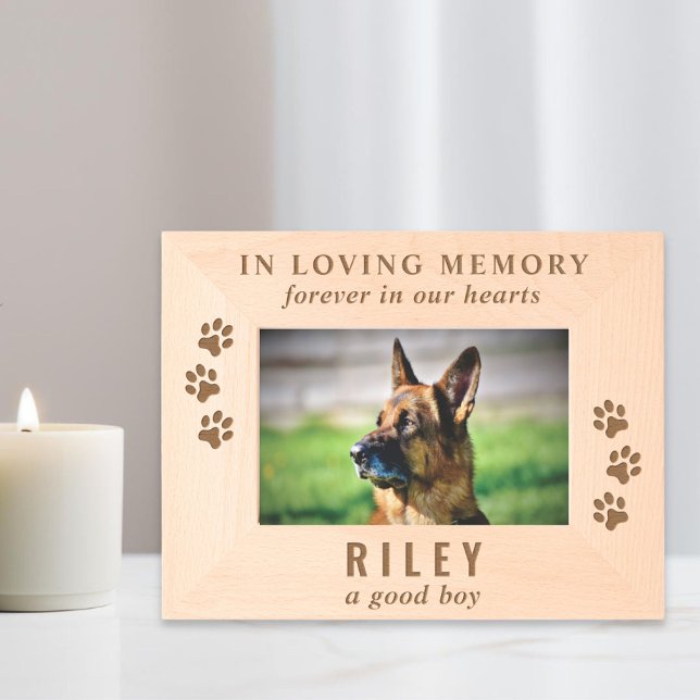 Dog Pet Memorial Etched Frames (Creator Uploaded)