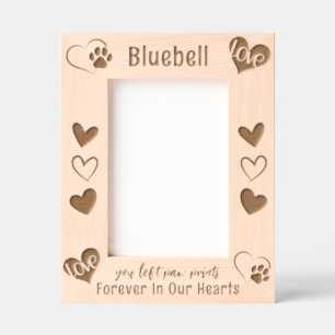 Dog Pet Memorial Forever In Our Hearts Etched Frames