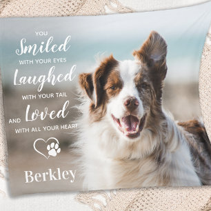 Dog Pet Memorial Personalised Photo Remembrance Fleece Blanket