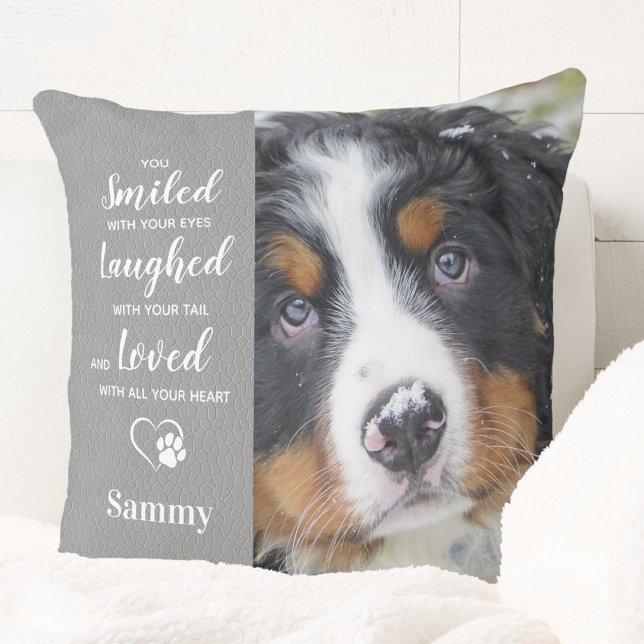 Dog Pet Memorial Personalized Remembrance Gift Cushion (Creator Uploaded)