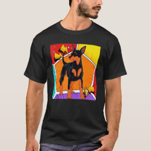 Dog Pet Min Pin Dog Owner Animal Pop Min Pinscher T-Shirt