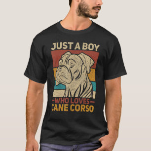 Dog  Pet Owner Animal Just A Boy Who Loves Cane Co T-Shirt