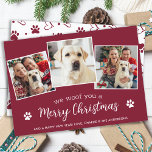 Dog Pet Photo Collage Personalised Merry Christmas Holiday Card<br><div class="desc">Looking for a unique way to spread holiday cheer this season? Look no further than our We Woof You a Merry Christmas pet photo holiday cards! Our "We Woof You a Merry Christmas" card is both cute and modern, featuring a fun and festive message that's sure to spread holiday cheer....</div>