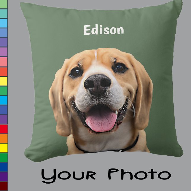 Dog Pet Photo Custom Colour Gift for Mum Grandma   Cushion (Creator Uploaded)