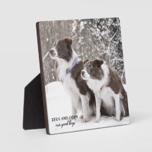 Dog Pet Photo Keepsake Plaque