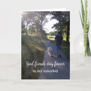 Dog Pet Photo Sympathy Rainbow Bridge Poem Card