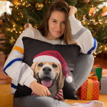 Dog Pet Photo with Digital Santa Hat  Scarf Gift
