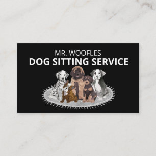 Dog Pet Sitting Watercolor Business Card