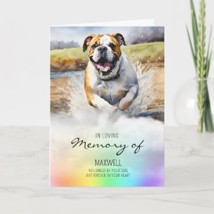 Dog Pet Sympathy Card, custom name. Pet Loss  Card