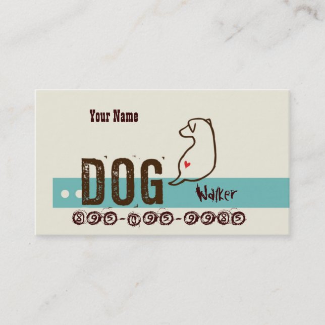 Dog / Pet Walker Sitter Groomer Etc Business Card (Front)